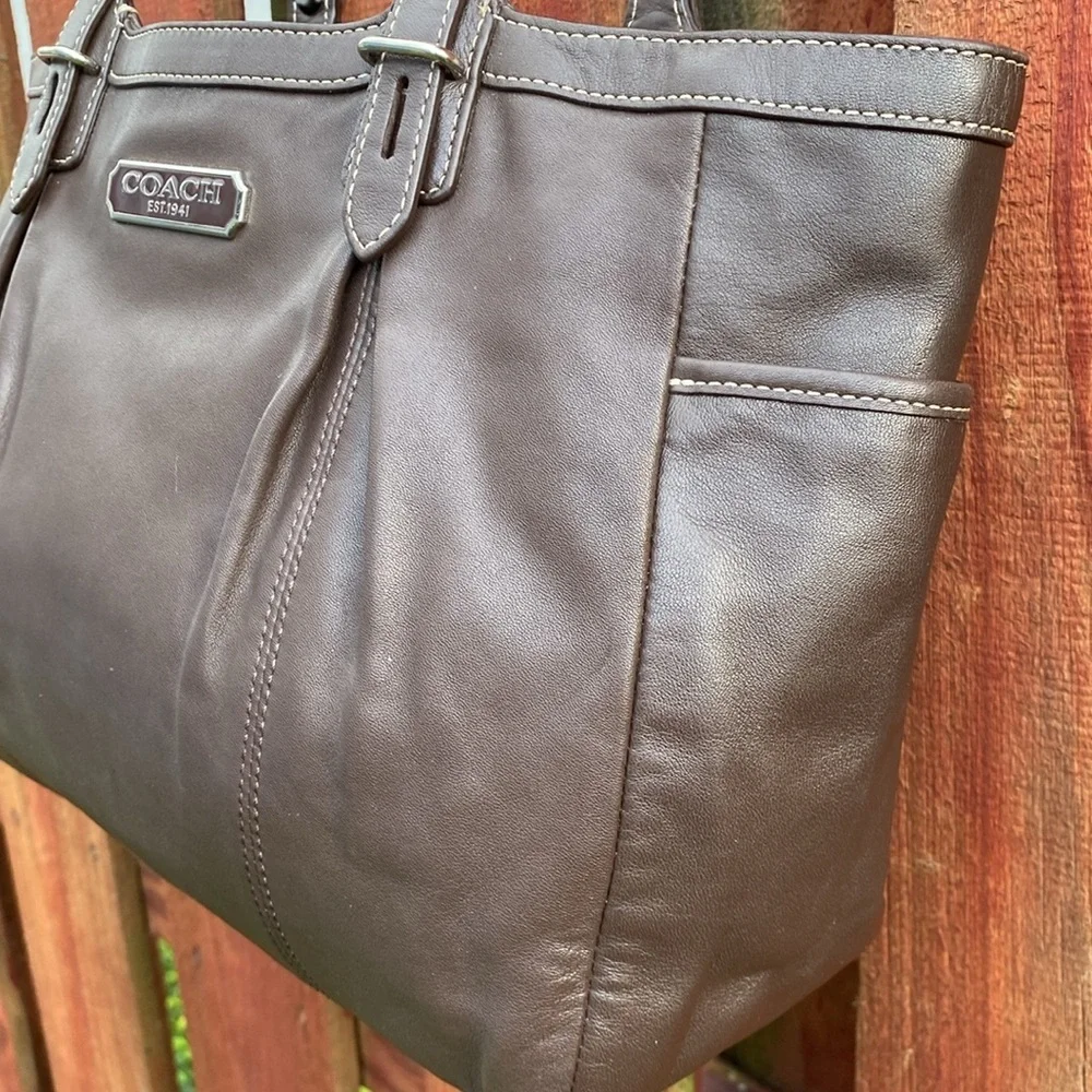 Coach Brown Leather Tote Hobo Bag
